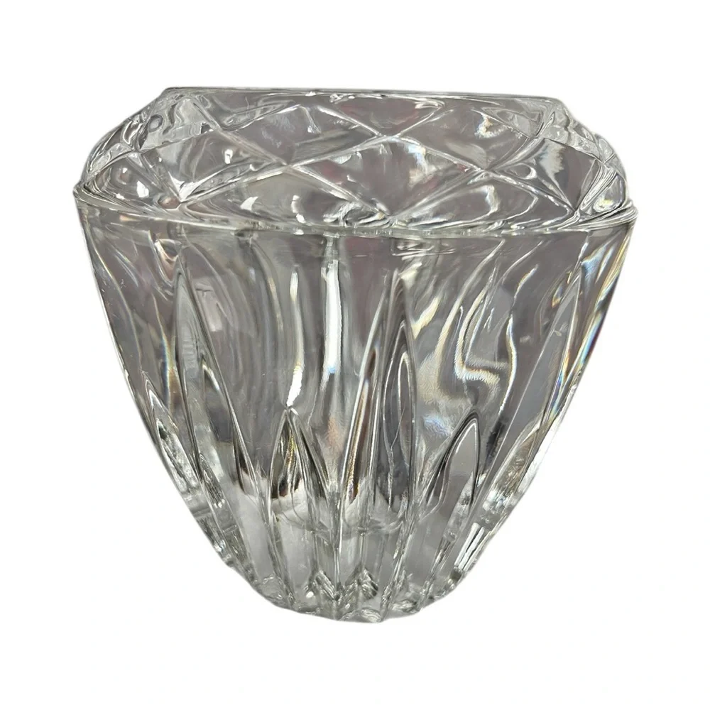 Princess House HIGHLIGHTS Lead Crystal Votive Candle Holder Reversible Vase #872